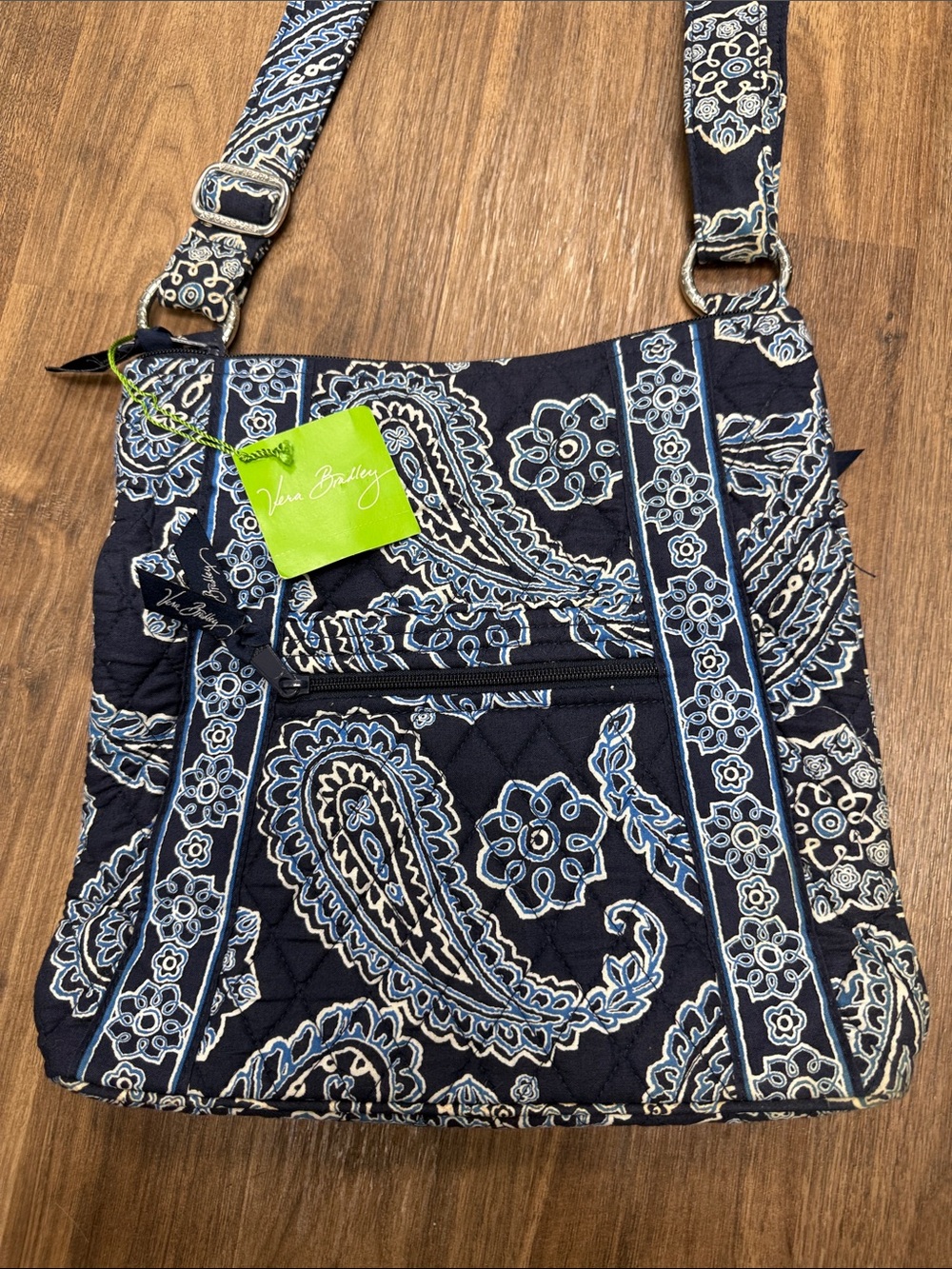 Vera Bradley Blue Bandana Hipster Paisley Quilted Crossbody